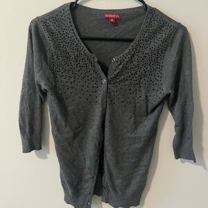 Grey Sweater w/ Black Sparkles